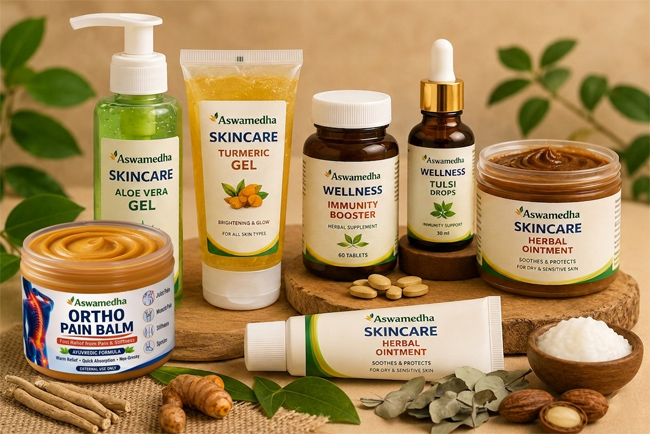 Aswamedha skincare and herbal product range